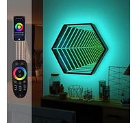 AMZOAKUD Lampada Infinity con specchi Che cambiano Colore RGB per l'arredamento sensoriale della Luce da Tavolo da Gioco da Parete