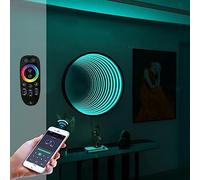AMZOAKUD Lampada Infinity con specchi Che cambiano Colore RGB per l'arredamento sensoriale della Luce da Tavolo da Gioco da Parete