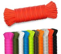 AMZoutdoor® 5,10 o 15m Filo Paracord 550 riflettente da 4mm | Filo Paracord Riflettente 7 Fili Interni | Equipaggiamento Outdoor (rosso riflettente, 15 metri)