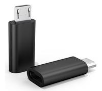 Amzpas 2 PEZZI Adattatore Micro USB a USB C, Adattatore Trasferimento Dati, per Galaxy S7/S7 Edge/S6/J7, LG G4, Hua Wei P10/ P9 Lite (Nero)