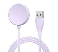 Amzpas Caricatore USB per Samsung Galaxy Watch 6/6 Classic/5/5 Pro/4/4 Classic/3/Active 2/Active, Veloce Portatile Cavo di Ricarica per Samsung Watch 7 (Viola Chiaro)