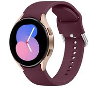 Amzpas Cinturino per Samsung Galaxy Watch 7/6/5/4 40mm 44mm, 20mm Cinturino Sportivo in Silicone per Samsung Galaxy Watch 4 Classic/Watch 5 pro/Watch 6 Classic/FE (Vino rosso)