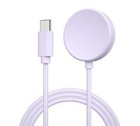 Amzpas USB-C Caricatore per Samsung Galaxy Watch 7/FE/6/5/4/3/Ultra, Veloce Portatile Cavo di Ricarica USB C per Samsung Watch 6 Classic/5 Pro/4 Classic/Active 2/Active (Viola chiaro)