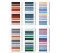 AMZSKU 1200 fogli adesivi, 6 stili, autoadesivi, pastello, scrivibili, con righello per marcatura laterale, segnalibro (A-1200 pezzi, 6 stili)