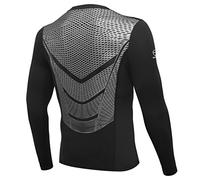 AMZSPORT Maglia a Manica Lunga Compression da Uomo Sport Baselayer Asciugatura Rapida Lunga Camicia all-Season Argento S