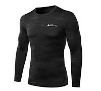 AMZSPORT Maglia a Manica Lunga Compression da Uomo Sport Baselayer Asciugatura Rapida Lunga Camicia Size L