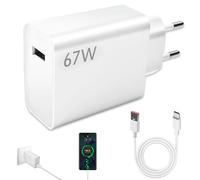 Amztour Caricabatterie Rapido USB Da 67 W Con Cavo USB-C Da 1,5 m Adattatore Da Parete Per Ricarica Rapida Per Xiaomi Mi Pad 6 Pro/14T/13T/13/13 Lite/12S Ultra/Redmi Note 11 Pro 5G E Altro Ancora