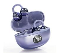 Amztour Cuffie Bluetooth senza fili, 4,5 g, leggere, con clip per le orecchie, Bluetooth 5.4, 60 ore di riproduzione, ENC, cancellazione del rumore, per sport e ufficio