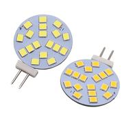 Amztour Lampadine LED G4 2W Equivalente a 20W alogena, base G4 Bi-Pin AC/DC10-30V 250LM Bianco Caldo 2700K Lampadine LED Rotonda Non Dimmerabile per Illuminazione da Incasso - 4 Pezzi