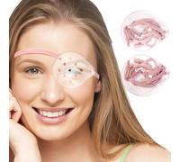 AMZVIO Protezione per gli occhi trasparente dopo la chirurgia della cataratta, confezione da 2, benda medica ventilata per adulti, in plastica rigida, con cinghia regolabile per dormire (rosa)
