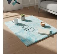 AMZYU Tappeto Moderno Morbido e Antiscivolo 100x120cm Blu Cielo | Tappeto Moderno E Morbido Per Soggiorno Fondo Antiscivolo Lavabile A 30 Gradi Super Morbido Per Camera Da Letto E Corridoio
