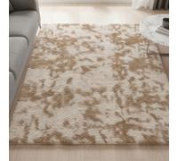AMZYU Tappeto Moderno Morbido e Antiscivolo 100x120cm Cachi | Tappeto Moderno E Morbido Lavabile Fluffy Elegante Varie Misure E Colori Multiuso Per Camera Da Letto E Corridoio