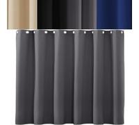 AMZYU Tenda a Panello 1 Pezzi, 115 x 185 cm Tende Camera da Letto Oscuranti per Interni Tende Termiche con Anelli Morbide, Poliestere Antirumore, Grigio Scuro