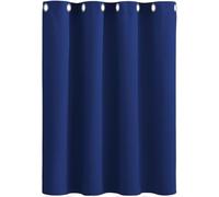 AMZYU Tende Camera da Letto Moderne con Anelli, 50 x 165 cm Tende Camera da Letto Oscuranti per Interni Tende Dritte con Passanti Morbide, Poliestere Antirumore per Porta Finestra, Blu Scuro