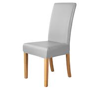 AMZZHAO 2/4/6 Pezzi Coprisedie con Schienale,Lavabile Estraibile Moderno Coprisedia Elastica,Materiale in Similpelle PU Impermeabile,per Cucina Sala da Pranzo Cerimonia Wedding