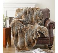 AMZZHAO Coperta Pelliccia Sintetica Morbida,Plaid Divano,Coperta in Pelliccia Sintetica Fuzzy,Copriletti,Super Calda,pelosa,Morbida,Lussuosa,Decorativa,per Letto,Divano e Sedia