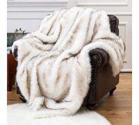 AMZZHAO Lussuosa Coperta in Pelliccia Sintetica,Plaid Finta Pelliccia,Coperta Fluffy di Alta qualità,Super Calda Morbido Confortevole,Ottimo per l'utilizzo su divani Letto e Come Regalo