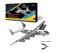 AN-225 MRIYA - Kit per modellini aerei in metallo 3D, con motori a getto girevoli, pezzo da collezione per la scrivania per gli amanti dell'aviazione (270 pezzi)