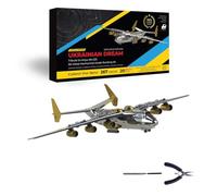 AN-225 MRIYA - Kit per modellini aerei in metallo 3D, con motori a getto girevoli, pezzo da collezione per la scrivania per gli amanti dell'aviazione (267 pezzi)