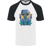 An Alien Fumare Erba Divertente Droga Culture DA UOMO S/S Baseball T-Shirt