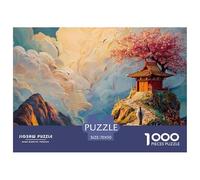 An Ancient Building on The Cliff 1000 Pezzi Cartoncino Premium Puzzle Chinese Cloud Temple Antistress Gioco Creativo Puzzle Per Bambini 70x50cm/1000pcs