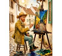 An Artistic Notebook Nightfall’s Muse: In the Style of the Master: Lined Note Pad Sketchbook Inspired by Van Gogh’s Cafe Terrace at Night