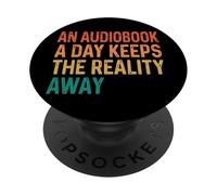 An Audiobook A Day Keeps The Reality Away PopSockets PopGrip Adesivo