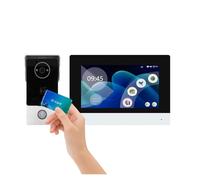 AN Citofono con campanello a 2 fili, videocitofono LCD da 7", videocitofono, Wi-Fi, RFID, visione notturna, 1080P, sorveglianza Tuya for villa, casa, D4B Notifiche in tempo reale(1to1 7 inch)