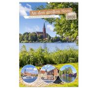 An den großen Seen der Mecklenburgischen Seenplatte (Wandkalender 2026 DIN A2 hoch), CALVENDO Monatskalender: Sommerliche Impressionen
