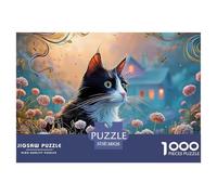 An Elegant Cat 1000 Pezzo Cartoncino Premium Set Di Puzzle Kitten Impossibilmente Difficile Gioco in Famiglia Puzzle Per Decorazione Domestica 38x26cm/1000pcs
