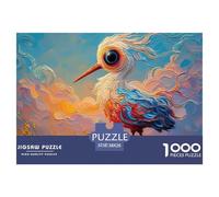 An Elegant White Bird 1000 Pcs Cartoncino Premium Puzzle Big Eye Bird Immagini Vibranti Gioco Creativo Puzzle Decorazioni Per La Casa 38x26cm/1000pcs