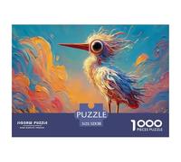 An Elegant White Bird 1000 Pezzi Carta Ecologica Puzzle Big Eye Bird Sfida Unica Gioco Creativo Puzzle Per Bambini 52x38cm/1000pcs