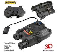 AN-PEQ Element Torcia Led + Puntatore Laser Red + Led IR + Comando Remoto Black