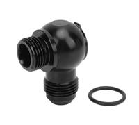 AN - Raccordo adattatore banjo BSP da 10 a 1/2 pollice, bullone banjo in lega di alluminio nero ad alta capacità di carico, design girevole per una maggiore flessibilità,