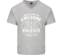 An Stupenda Driving Instructor Looks Like Uomo Scollo A V Cotone T-Shirt