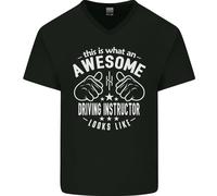 An Stupenda Driving Instructor Looks Like Uomo Scollo A V Cotone T-Shirt