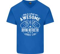 An Stupenda Driving Instructor Looks Like Uomo Scollo A V Cotone T-Shirt