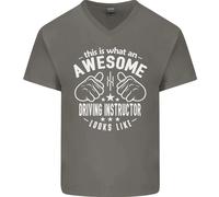 An Stupenda Driving Instructor Looks Like Uomo Scollo A V Cotone T-Shirt