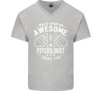 An Stupenda Psychologist Looks Like Uomo Scollo A V Cotone T-Shirt