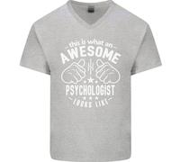 An Stupenda Psychologist Looks Like Uomo Scollo A V Cotone T-Shirt
