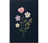 An Unruled floral printed journal for all ages .: investing few minutes everyday makes you more Productive and Happy.