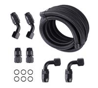 AN-10-12FT Intrecciato Olio Carburante Tubo Linea Kit Fuel Hose End Fitting