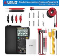 (AN8009 Nero Pro493)Aneng An8009 Multimetro digitale Tester transistor Condensatore Tester True-rms