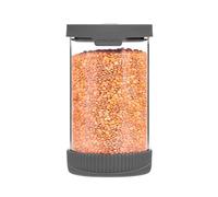 ana wiz Barattolo impilabile in vetro, con sfiato ermetico e base in silicone, quattro misure e due opzioni di colore, perfetta organizzazione della cucina (antracite, 1000 ml)