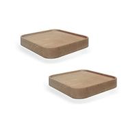 anaan Raft Mensola da Muro Piazza Legno Mensole da Parete Galleggiante Scaffale Parete Mensole Sospese Ripiani per candela piante foto Decorazione moderno Design Set 2 (Piazza 12cm)