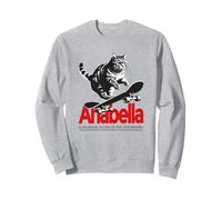 ANABELLA - Bellissimo nome di ragazza con gatto e skateboard Felpa