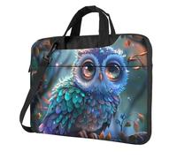 ANABPRMA Art Guitar Pattern1 Borsa per computer portatile, alla moda, a tracolla, per computer portatile da 13/14/15,6 pollici, Gufo Anime, 13 inch