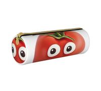 ANABPRMA Astuccio cilindrico in pelle con stampa di limone, per scuola e ufficio, con chiusura a cerniera, borsa portatile, I Love You From My Head Pomodori, Taglia unica, Portamonete