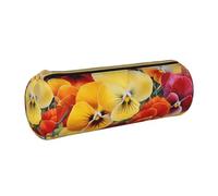 ANABPRMA Astuccio cilindrico in pelle di pavone per cancelleria scolastica e ufficio con chiusura a cerniera borsa portatile, Perfezione del pensiero, Taglia unica, Portamonete