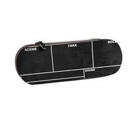 ANABPRMA Astuccio in pelle rigida con motivo tribù dei nativi americani, scatola multiuso con cerniera per cancelleria, trucco o piccoli accessori, Classic Movie Clapboard Nero, Taglia unica, Beauty